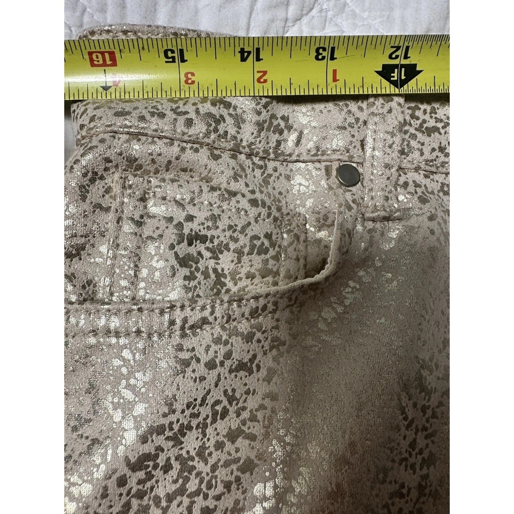 TIME AND TRU MID RISE‎ SLIM FIT PANTS - GOLD - SIZE 12. Polyester - Picture 5 of 6